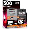Udivita 300 Batterie per Apparecchi Acustici Misura 13 PR48 Arancioni Zinco-Aria Phono Pulse Technology in 50 Blister da 6 Pile - 300 Batterie: 180 Rayovac + 120 Udivita