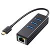 Cable Matters 3 Porte USB C Hub con Ethernet (Hub USB C con Ethernet Hub) - Porta Thunderbolt 3 Compatibile per MacBook Pro