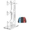 Generic Supporto per controller di gioco, supporto trasparente per cuffie, rack di supporto a tre livelli, design stabile antiscivolo, soluzione efficiente per la gestione dei cavi, da gioco premium