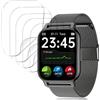 Cfyywqf 6 Pezzi Pellicola Idrogel per Popglory P66 1.85 pollici,Smart Watch Trasparente TPU Pellicola Protettiva,Touch Sensibile Protector Film,Protezione Schermo autorigenerante