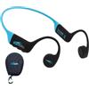 H2O Audio TRI 2 Cuffie multisport impermeabili a conduzione ossea ad orecchio aperto, Bluetooth-V5.3, per corsa, ciclismo, MP3 per nuoto, colore: nero e blu
