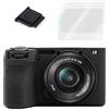 VOVMOEYA A6700 - Custodia protettiva in silicone per Sony Alpha 6700, con pellicola proteggi schermo LCD per Sony A6700, confezione da 2 pezzi