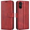 Kezaizhe Custodia per OnePlus Nord CE5 PU Pelle Wallet Protettivo Cellulare Flip Cover per One Plus Nord CE 5 a Portafoglio Telefono con Magnetica (Rosso)