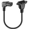 MEIRIYFA Cavo adattatore da 90 gradi C13 a C14, IEC 320 C13 3 pin femmina a C14 3 pin maschio PDU alimentatore di rete prolunga per computer, monitor - 40 cm (C14 to Down C13)
