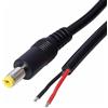 TTTLLNN Spina maschio da 5,5 mm x 2,5 mm a filo nudo con estremità aperta cavo di alimentazione cavo di riparazione 18 5525 connettore DC5525 trecce
