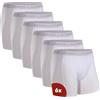 DANISH ENDURANCE Boxer Uomo Cotone Elasticizzato Premium, con o Senza Apertura Frontale, 6 Paia, Bianco, 3XL
