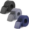 Zourglow Cintura di Nylon Uomo, 3 Pezzi Regolabile Cintura da Lavoro con Plastica Fibbia, Cintura Tattica Militare per Sport Tempo (Nero)