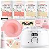 PURECLEAN Digitale Cera Brasiliana - 4 Confezioni di Perle di Cera, Lozione Post-Ceretta, Ciotola in Silicone - 54 Articoli per Tutti i Tipi di Capelli - Viso, Bikini, Corpo Completo