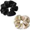 Aucuu Fascette per Capelli in 100% Pura Seta di Gelso, 2 Pezzi Scrunchies in Seta, Delicate sui Capelli, Lussuose, Elastici per Capelli Morbidi e Setosi, Delicati Contro la Rottura dei Capelli