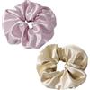 Aucuu Fascette per Capelli in 100% Pura Seta di Gelso, 2 Pezzi Scrunchies in Seta, Delicate sui Capelli, Lussuose, Elastici per Capelli Morbidi e Setosi, Delicati Contro la Rottura dei Capelli