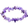 VLNET ® | Bracciale elastico con pietra naturale Ametista | Proprietà:calmanti, protettive e spirituali | tg unica misura regolabile | unisex