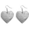 Vestopazzo orecchini cuore con texture corteccia in alluminio 100% riciclato.Lavorazione artigianale.Nickel tested.Unisex
