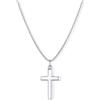 U7 Collana Donna Croce Argento Catena Veneziana Taglia Media