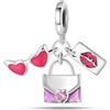 TINSLO Bead Charm Ciondolo Argento Sterling 925 con Cubic Zirconia Pendenti per Pandora Braccialetti, Compatibile con Braccialetti e Collane europei