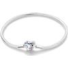 LIGHTDOG 925 Bracciale a catena di serpenti in argento Adatto per l'Europa Bracciale con ciondolo Perline Bracciale in argento Sterling Regali da donna per le persone care