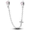 LIGHTDOG Collana di sicurezza in argento 925 Charms Bracciali Regalo carino di gioielli per donne ragazzea Moda perline pendenti