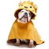 Barkbox Asciugamano assorbente per cani, ad asciugatura rapida, con cappuccio, per bagno e spiaggia, lussuoso e morbido, per tutte le razze, ad asciugatura rapida, per cani e gatti (leone, medio)