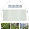 GGOUPTY Set di 30 anelli per serra rimovibili, 43 cm, per copertura delle piante, in plastica, in fibra di vetro, per piante da giardino, pali da giardino (6 mm), colore: bianco