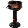 Barbecook Loewy 55 Barbecue a Carbone con Protezione Antivento, Barbecue a carbonella con QuickStart e QuickStop, Regolabile in 3 Posizioni, Nero, griglia di 55 x 33 cm