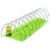 MQHUAYU 60 cerchi da giardino per aiuole rialzate, 41 cm, in fibra di vetro, kit tunnel con 18 clip