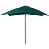 VERDELOOK | Ombrellone in Legno a Carrucola, Telo Ottagonale 3x3 m, Verde Scuro, Arredo Esterni Giardino, Balcone e Terrazzo