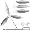 DBREAKS Set di 2 Kit di Pulizia One-Touch da 22-1/2 Pollici, Compatibile con Accessori per Barbecue Weber, 7444 Weber Kettle Barbecue Accessories, Weber Barbecue Accessories