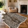 Seek4comfortable Tappeto con stampa leopardata, 1,6 x 2,1 m, grande tappeto in finta pelle bovina, motivo ghepardo, per camera da letto, soggiorno, casa, ufficio