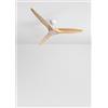 CREATE / WIND CENTURY M/Ventilatore da soffitto bianco legno chiaro con telecomando / 40W, Silenzioso, Ø132 cm, 6 velocità, programmabile, funzione estate-inverno