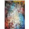 Pierre Tappeti Tappeto MURALES cm.154x220 arredo salotto soggiorno camera, stile moderno contemporaneo stile urban city graffiti multicolore. Lavabile, anti-scivolo, 100% Made in Italy