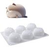Btgghytr Stampi flessibili in silicone a 6 cavità per cioccolatini e dessert a tema gatti, per gli appassionati di cottura a casa