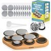 Capmesso Cialde di caffè riutilizzabili per Nespresso Originalline, 6 capsule ricaricabili Nespresso in acciaio inossidabile compatibili con macchina Nespresso Originaline