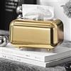 Generic Scatola porta fazzoletti dorata, porta fazzoletti, organizer per salviettine da bagno di lusso (oro)