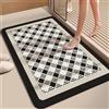 Odot Tappeto Bagno Antiscivolo Diatomite Lavabile Assorbente Asciugatura Rapida Tappetino in Microfibra Tappetino da Bagno per Doccia Ingresso Cucina, Design Moderno (Nordico,80x100cm)