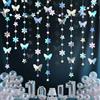 BSITSSS 3 PCS Glitter Stelle Ghirlanda, Striscione di Ghirlanda di Carta Stella Riflettente, Ghirlande di Carta Scintillanti, Carta Ghirlande Stelle per Matrimonio, Vacanza, Festa