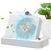 Generic ventilatore da tavolo, ventilatore elettrico con caricabatterie wireless, regolazione a 100 velocità, display digitale, base angolata, dispositivo di raffreddamento portatile, per campeggio