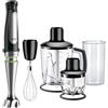 Braun MultiQuick 7 - Frullatore a Immersione con Tecnologia SplashControl, ActiveBlade, Selezione di Velocità Precisa, Frullatore 1,25L, Tritatutto, Frusta, Bicchiere 600 mL, 1000W, Nero (MQ7045X)