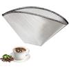 Tomotato Filtro per Caffè Riutilizzabile in Acciaio Inox, Filtro Permanente del Caffè, Misura 4, Universale del Filtros del Caffè per 4 a 6 Tazze
