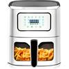 AVILIA Friggitrice ad Aria 1600W Capacità 7.5L, Friggitrice ad Aria con Vetro Trasparente, Temperatura Regolabile 80-200°C, Timer 60 Minuti, Sicurezza e Basso Consumo Energetico