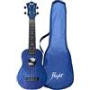 Flight, 4-String Travel Series Soprano Ukulele, Dark Blue (TUS-35DB)