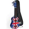 Mad About SU8-UK Ukulele Soprano In Disegno Della Bandiera Del UK Con Custodia Morbida, Multicolore
