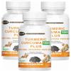 Hyper Turmeric Curcuma e Piperina Plus 1000mg - Formula con Curcumina, Piperina e Zenzero ad Alto Dosaggio - Antiossidante e Antinfiammatorio Naturale. 3 Flaconi da 60 Compresse Made in Italy
