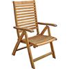 Dehner Macao - Sedia pieghevole in legno di acacia FSC, ca. 106 x 62,5 x 67 cm, colore: naturale
