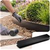 VOUNOT® Bordura per Aiuola in Metallo 10M, Bordo Giardino Resistente e Flessibile per Prati, Aiuole e Vialetti, 100x13cm (Lunghezza x Altezza) Spessore 0,7mm, Set da 10 Pezzi, Nero