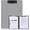 KONVINIT Portablocco A4, Plastica Cartella Portadocumenti con Pinza Porta Foldover Clip Board con coperchio Cartellina Portadocumenti per ufficio/scuola/casa
