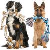 GaiusiKaisa Dog Rope Toy - Corda giocattolo per cani di taglia grande, 74 cm + 58 cm, indistruttibile, 100% non colorata, per cani grandi e medi, giocattolo da masticare per Tug of War