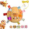 NNBWLMAEE Colorful Squeaky Hanging Dog Training Toy, 6-Inch Squeaky Hanging Dog Toy, Soft Stuffed Ball with Cotton Material, Built-in Bell, Interactive Tug Chew Toys for Small Medium Dogs Indoor Play (A-1)