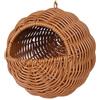Generic Casetta per uccelli in finto rattan, per esterni, gabbia da giardino, nido intrecciato, nido ventilato per gabbia, casetta per uccelli da giardino (a forma di G)