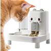 Generic Distributore automatico di cibo per gatti, 2 in 1, per cani | Abbeveratoio intelligente per interni ed esterni a casa