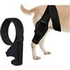 HACRAHO Ginocchiera per cani per gamba posteriore strappata del LCA, tutore per crociato anteriore per cani, gambe posteriori con stabilizzatori laterali, forte supporto per ridurre i dolori