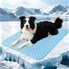 Yzalen Tappetino rinfrescante per cani, auto-raffreddante, lavabile, estivo, per divano, cassetta, gabbia, nido (blu, M (60 x 45 cm)